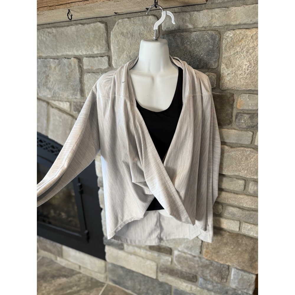 Zyia Active Yoga Shawl Heather Gray Women's Size 3XL Long Sleeve Wrap